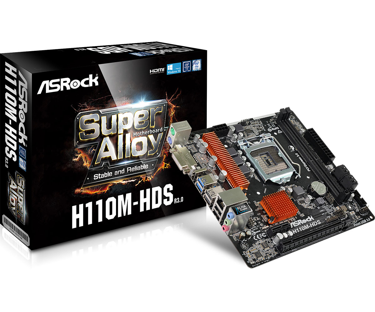 Asrock h110m hds подключение